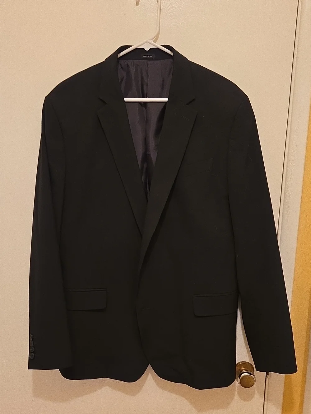 Men's J Ferrar Slim Black Notch Lapel Blazer